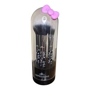 Impressions Hello Kitty 6 Piece Make Up Brush Set and Holder